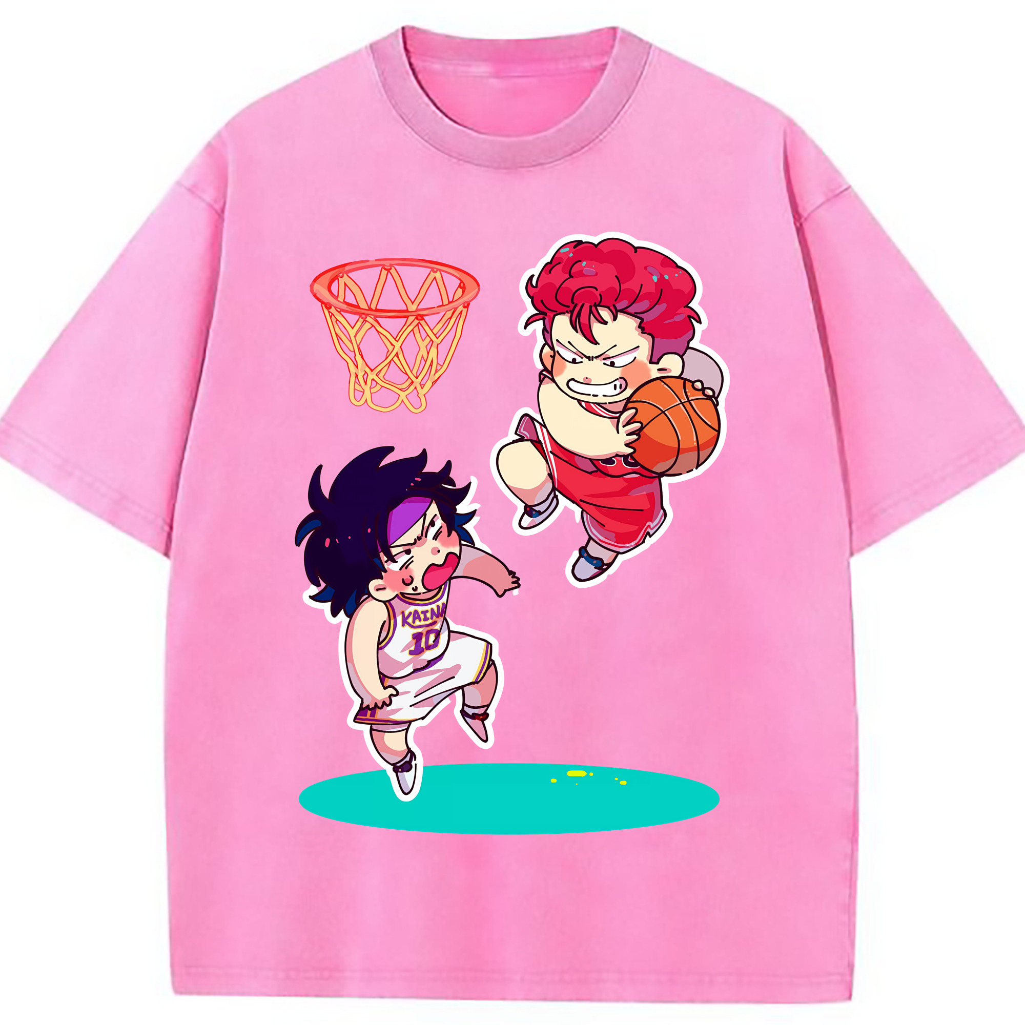 （画像用） SLAM DUNK／スラムダンク 綿100% ヴィンテージ風 半袖Tシャツ（フロントプリント）